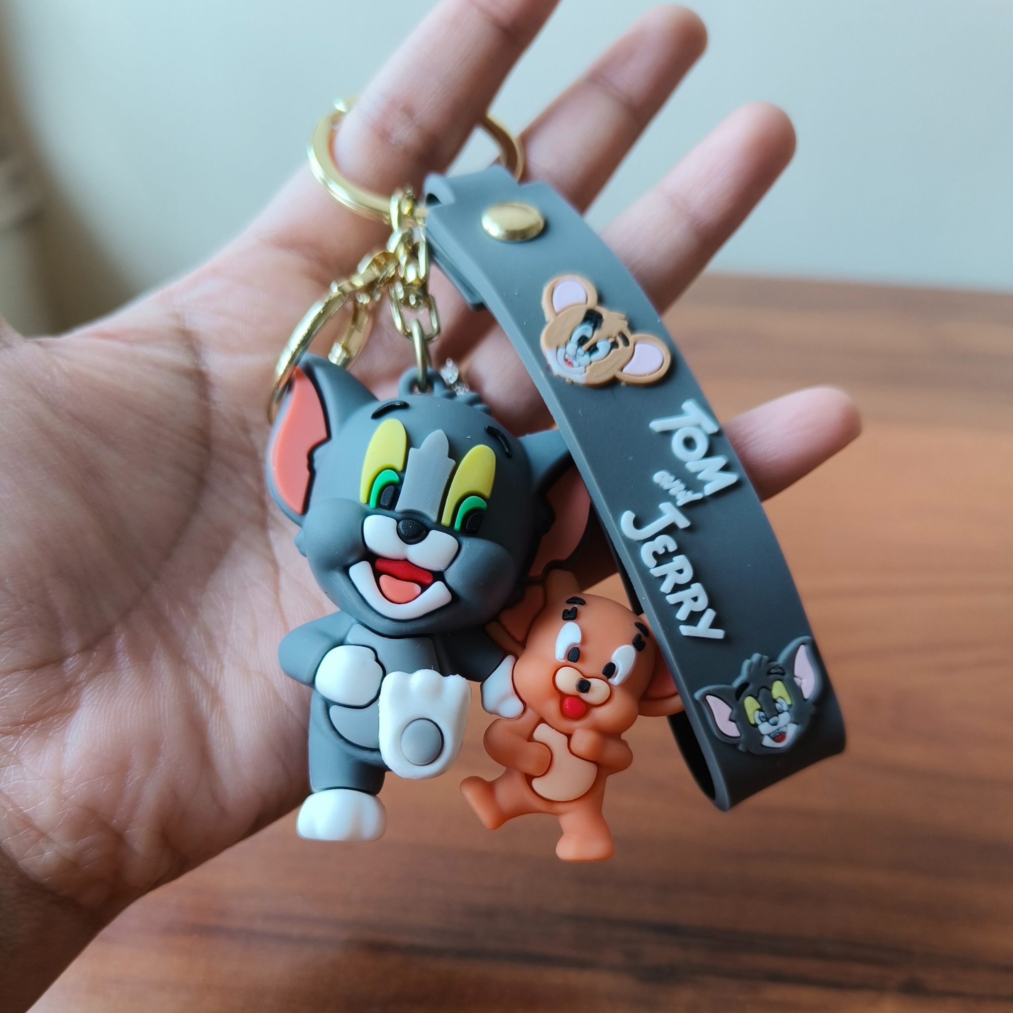 🐱🐭 Tom & Jerry Silicone Keychain – Cute Cartoon Duo Edition