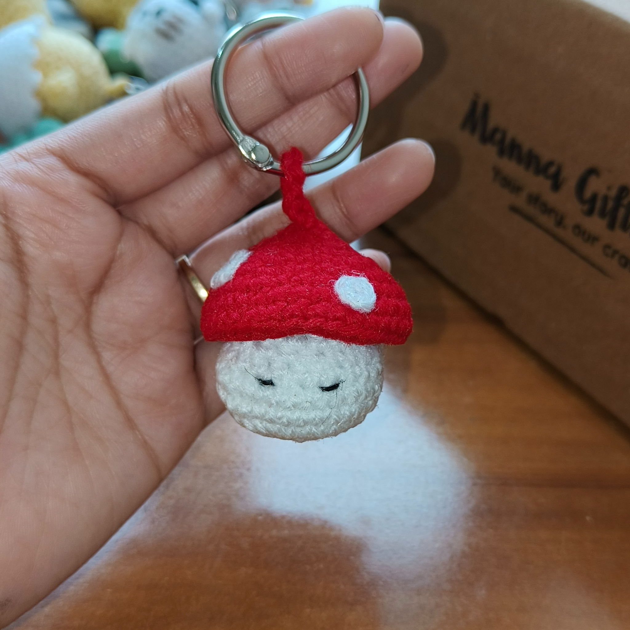 Crochet Mushroom keychain 🍄