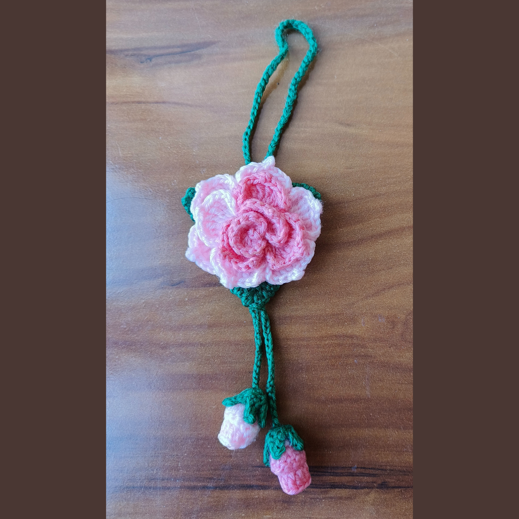 Crochet Rose Charm