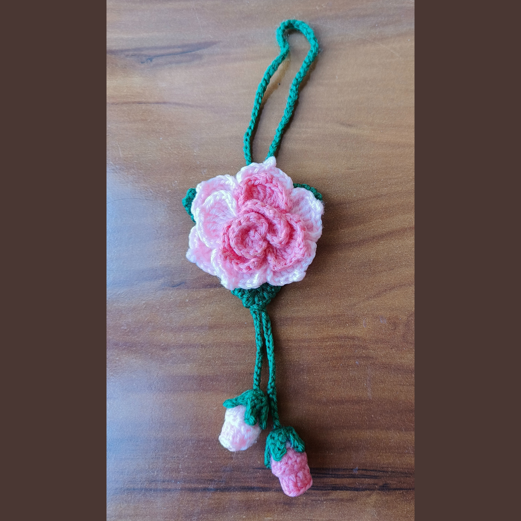 Crochet Rose Charm