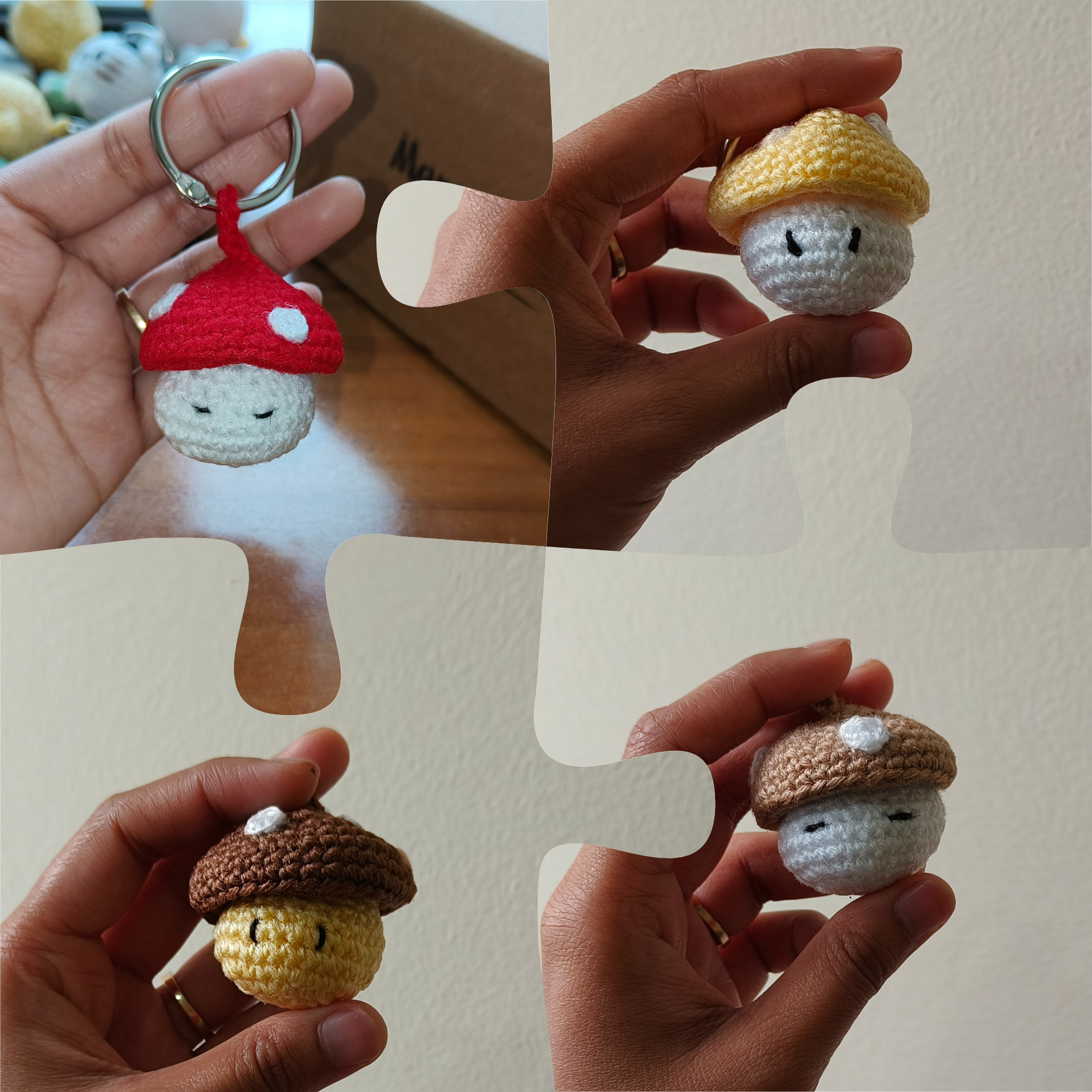 Crochet Mushroom keychain 🍄