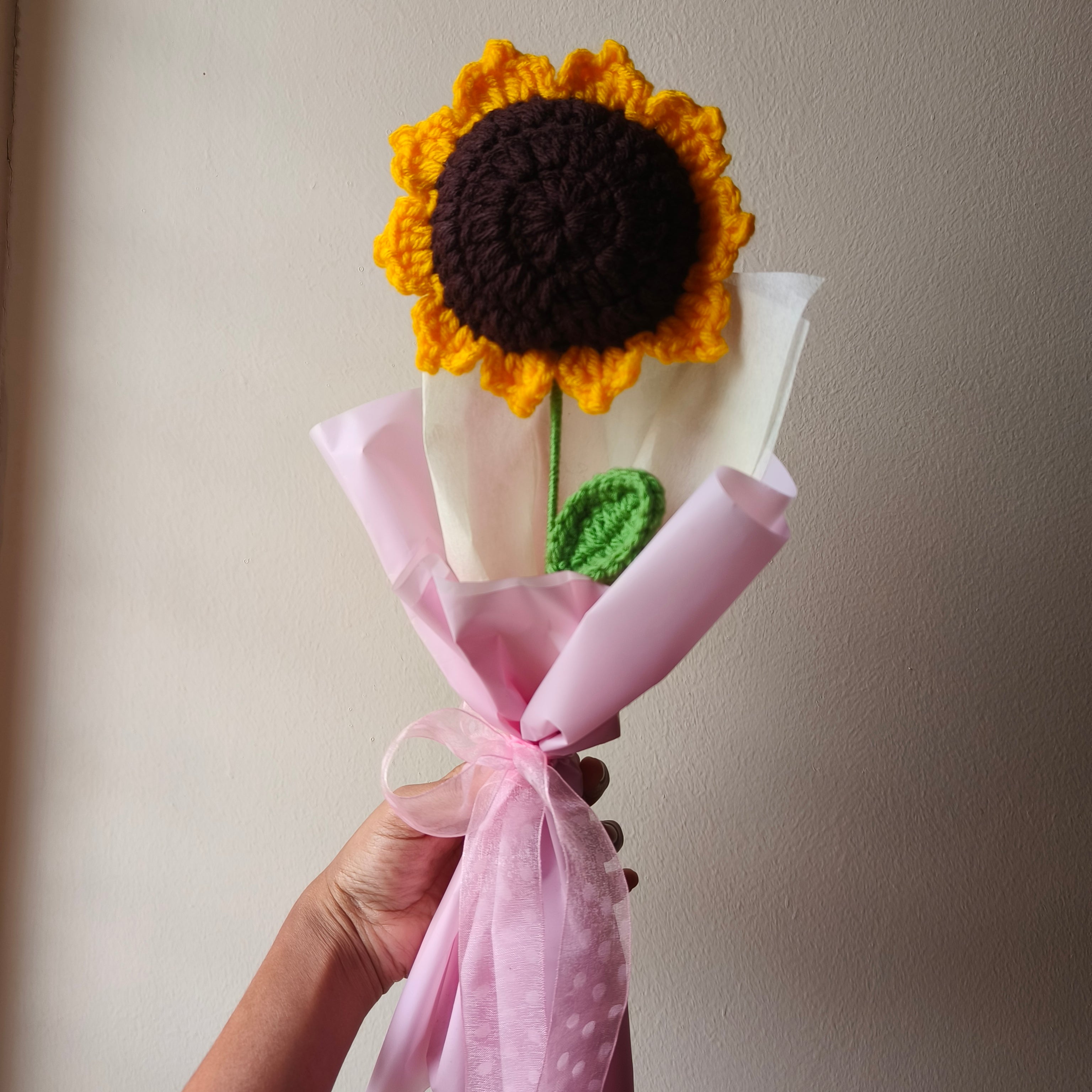 Crochet Single Common Sunflower Bouquet