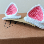 Crochet Cat Hairclip Pair