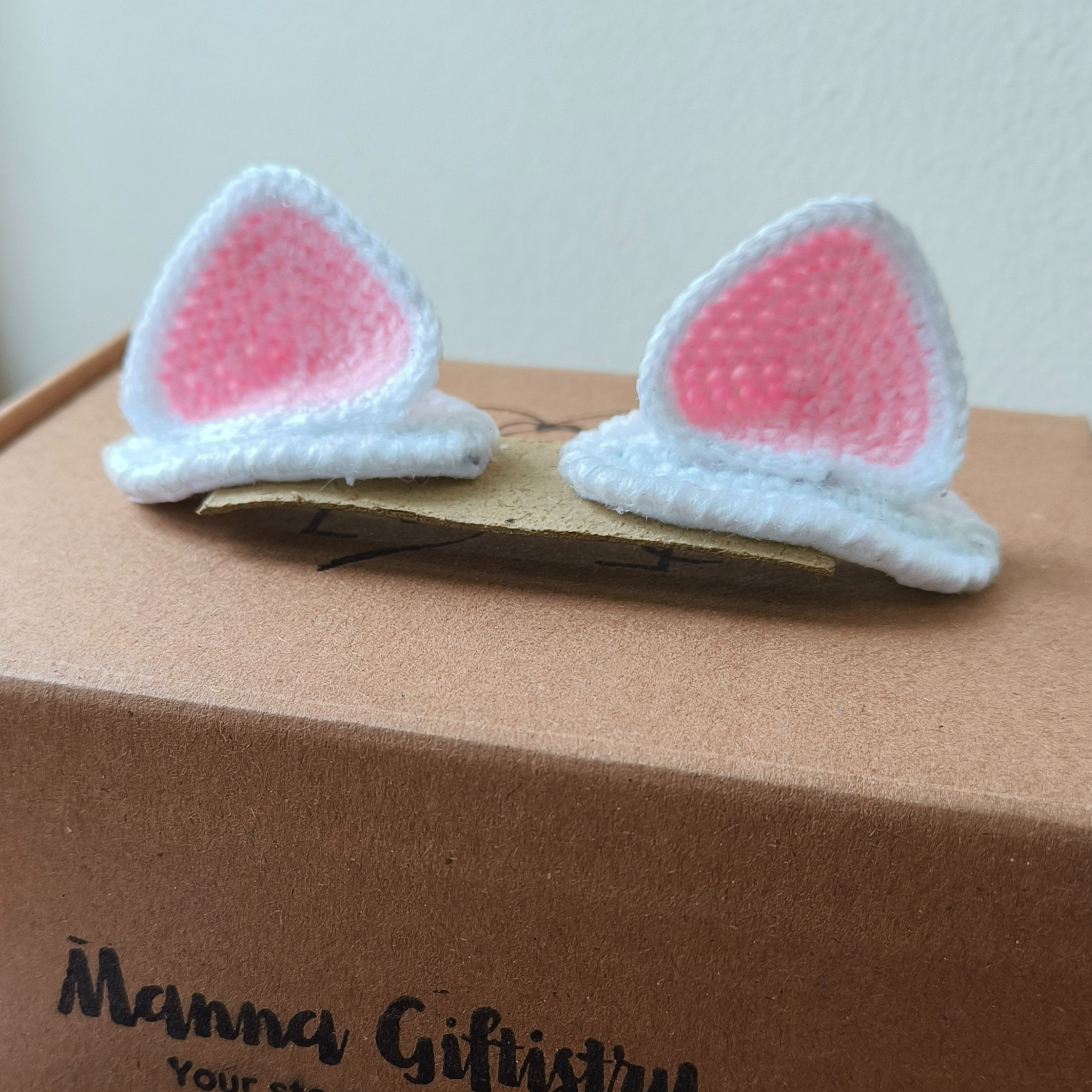 Crochet Cat Hairclip Pair