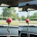 Crochet Rose Charm