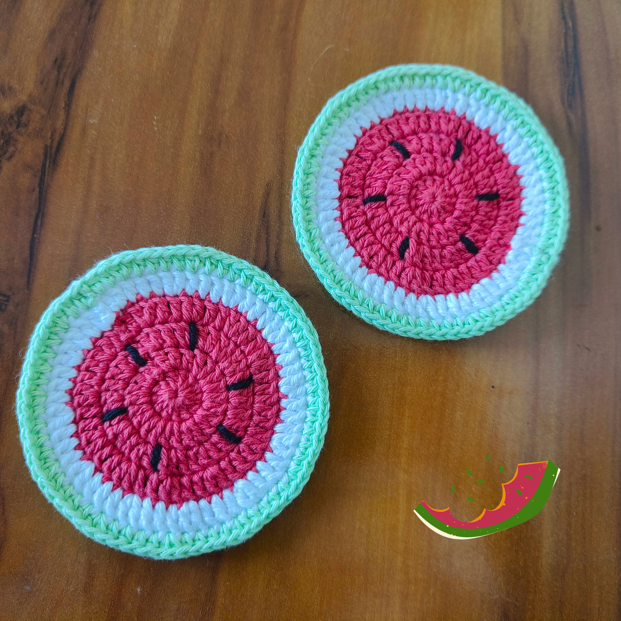 Crochet Juicy Melon Coaster