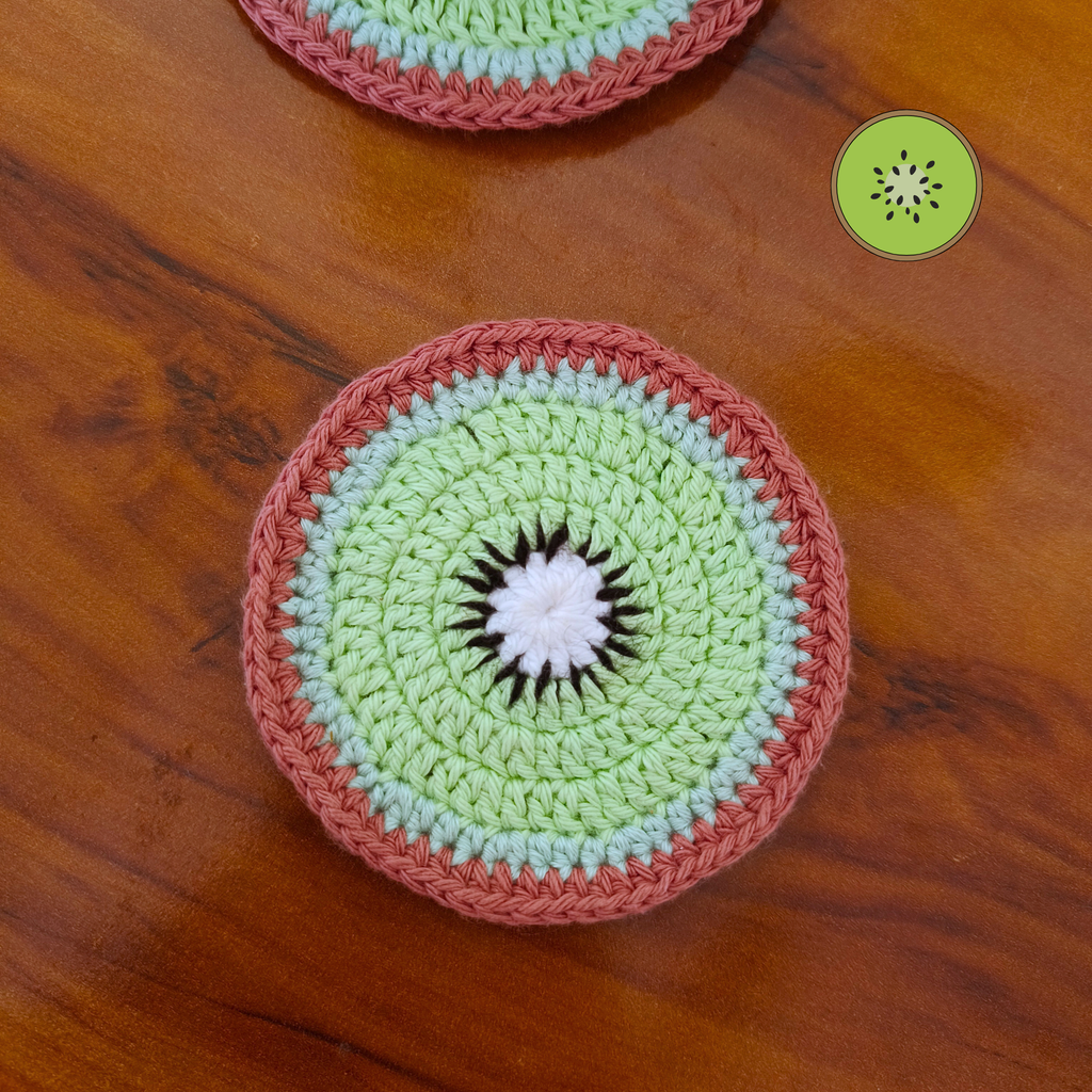 Kiwana-Crochet Kiwi Coasters