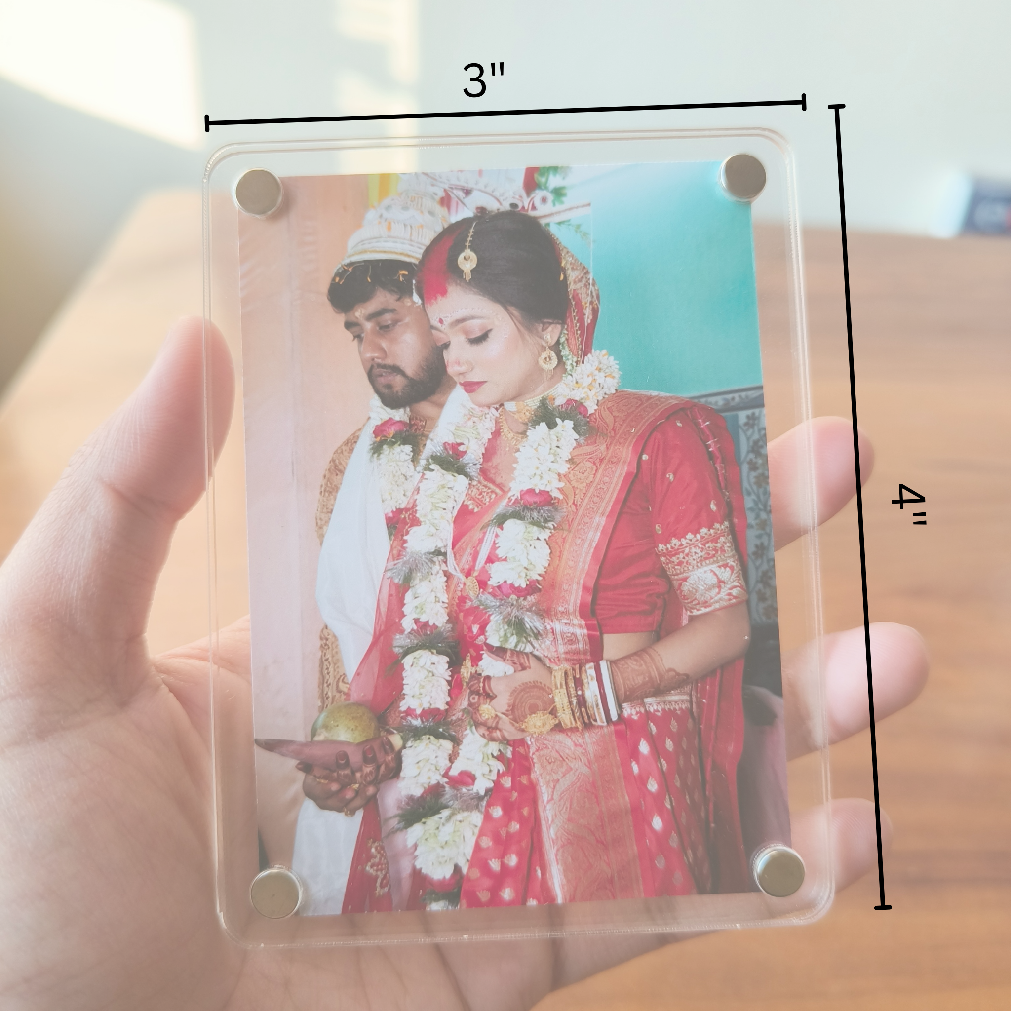 Custom Acrylic Frame Fridge Magnet (3 x 4 inches)