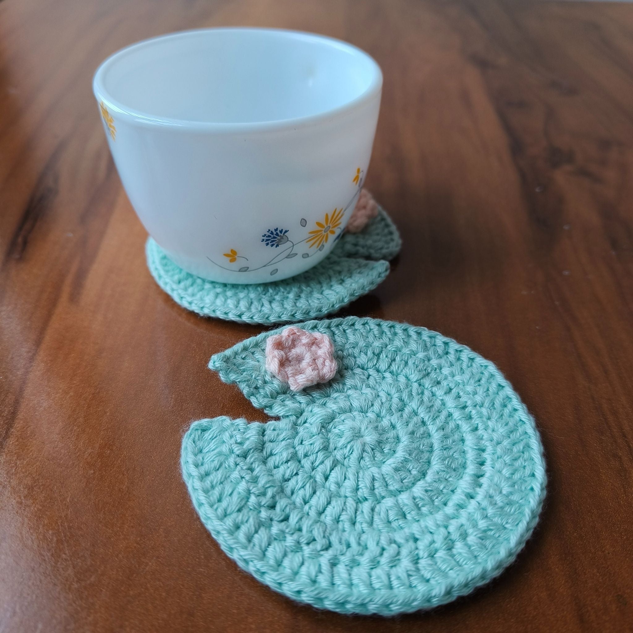 Crochet Pond Lily Coaster