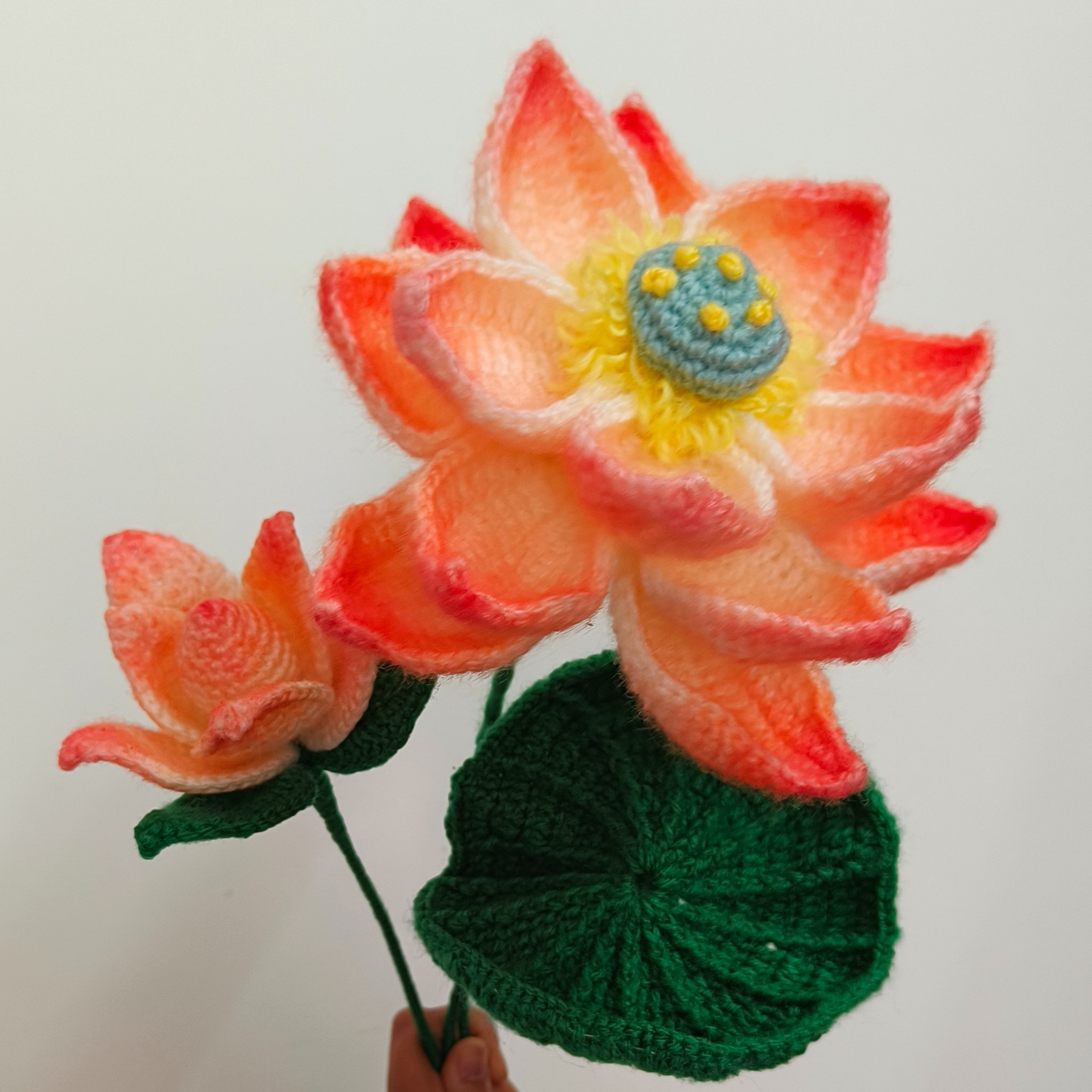 Crochet Lotus with bud