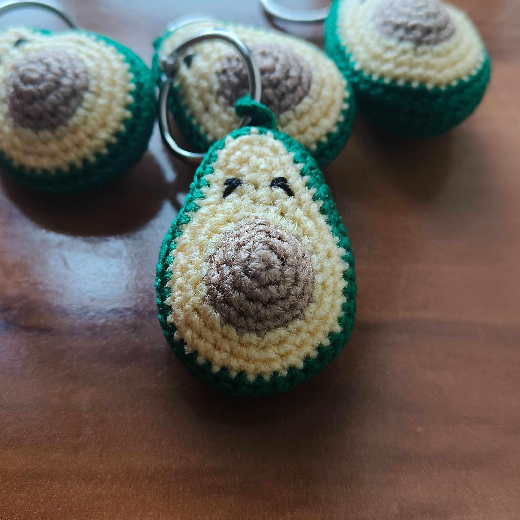 Crochet Avocado Keychain