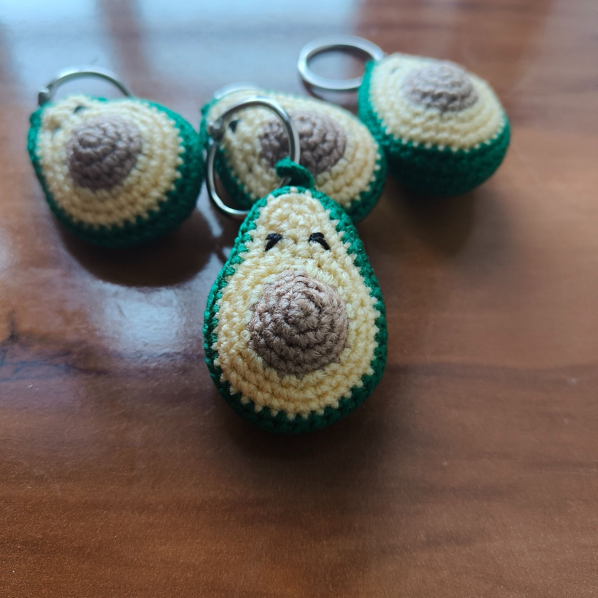 Crochet Avocado Keychain