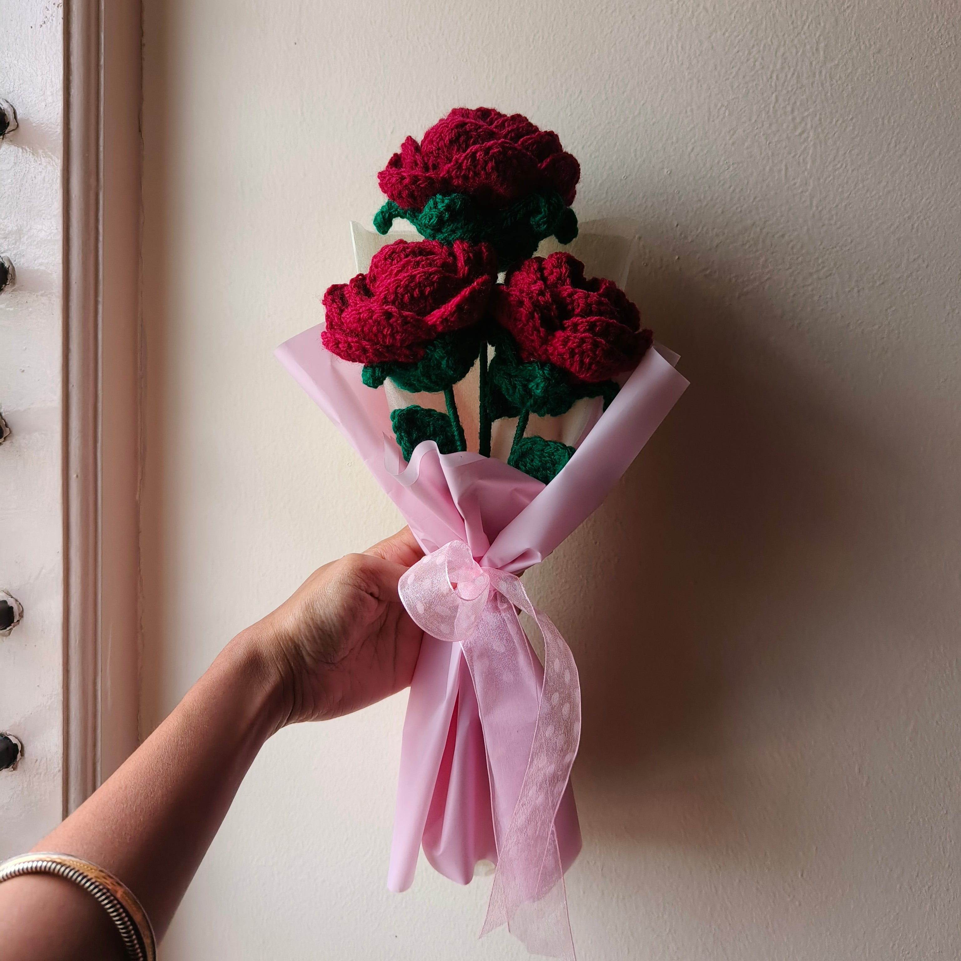 Crochet Bloom Rose Bouquet