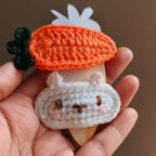 Crochet Hop n Crunch Hairclip Pair