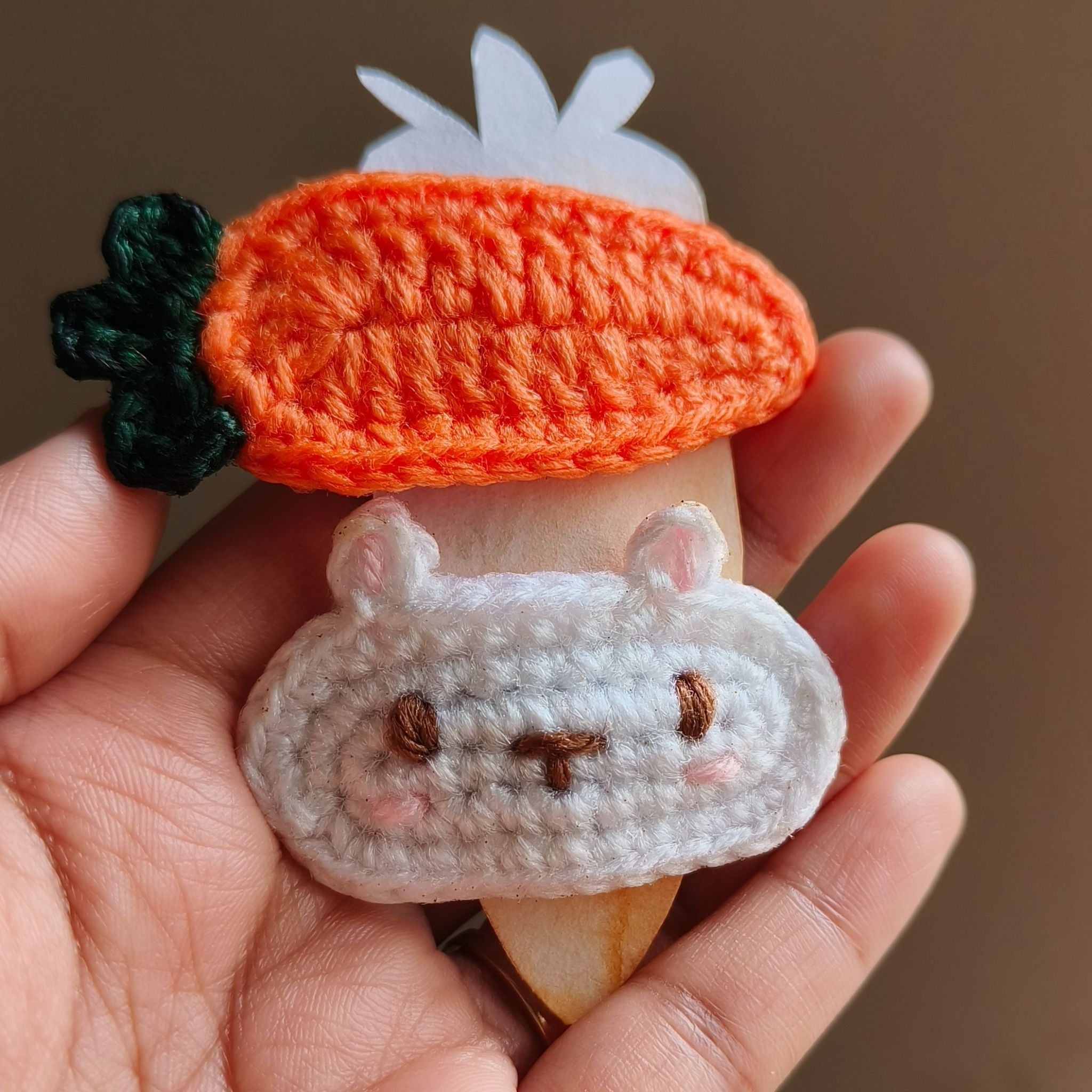 Crochet Hop n Crunch Hairclip Pair
