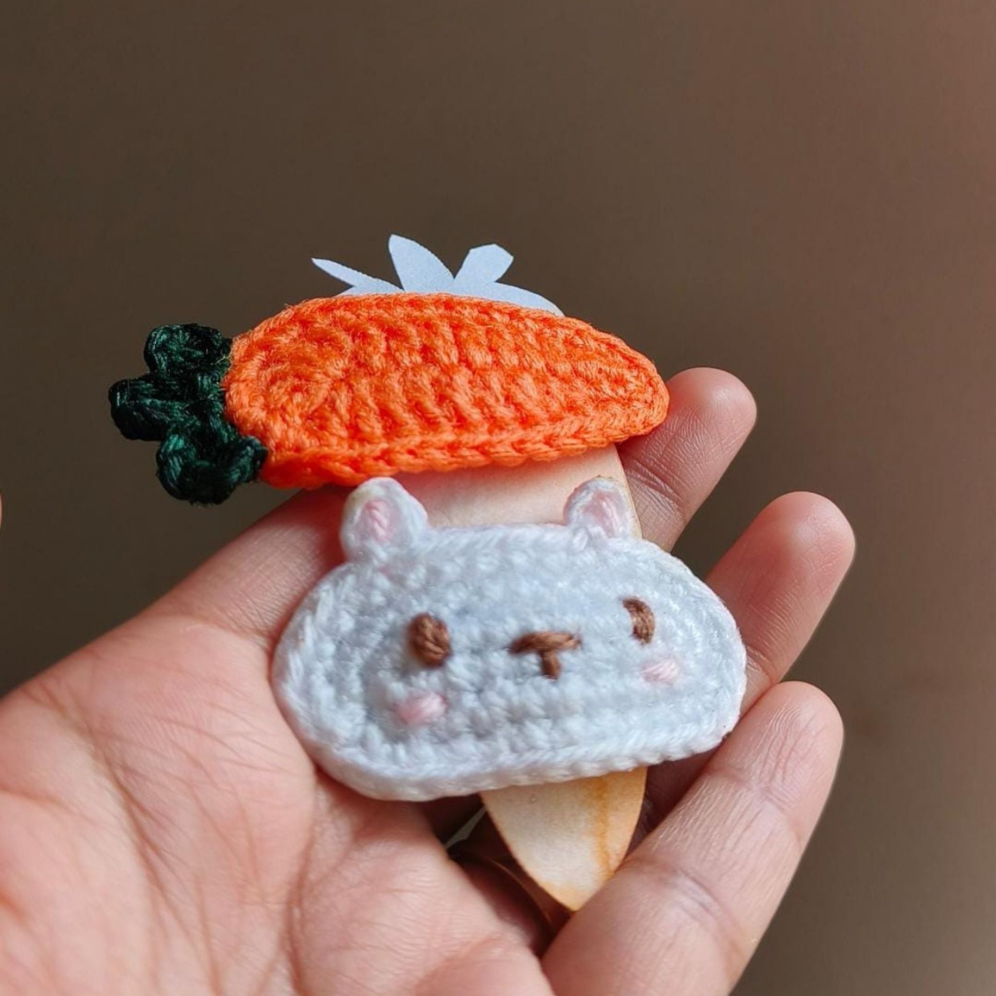 Crochet Hop n Crunch Hairclip Pair