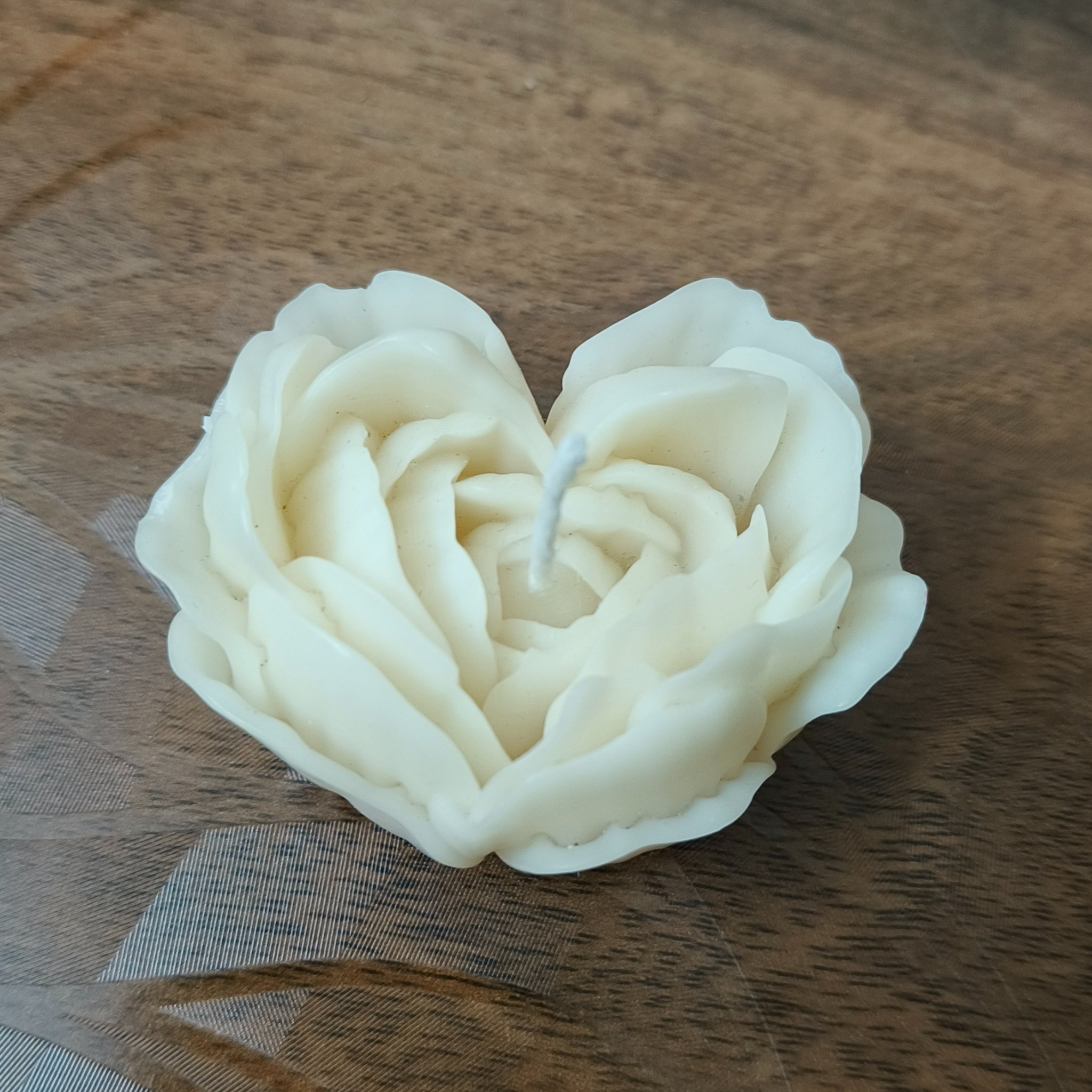 Heart rose Candle