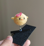 Handmade Crochet Bouncy Chick Hair Clip | Cute Chick Hair Accessory