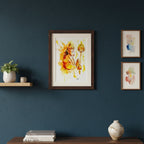 Handmade Hanuman Watercolor Painting – Framed Artwork