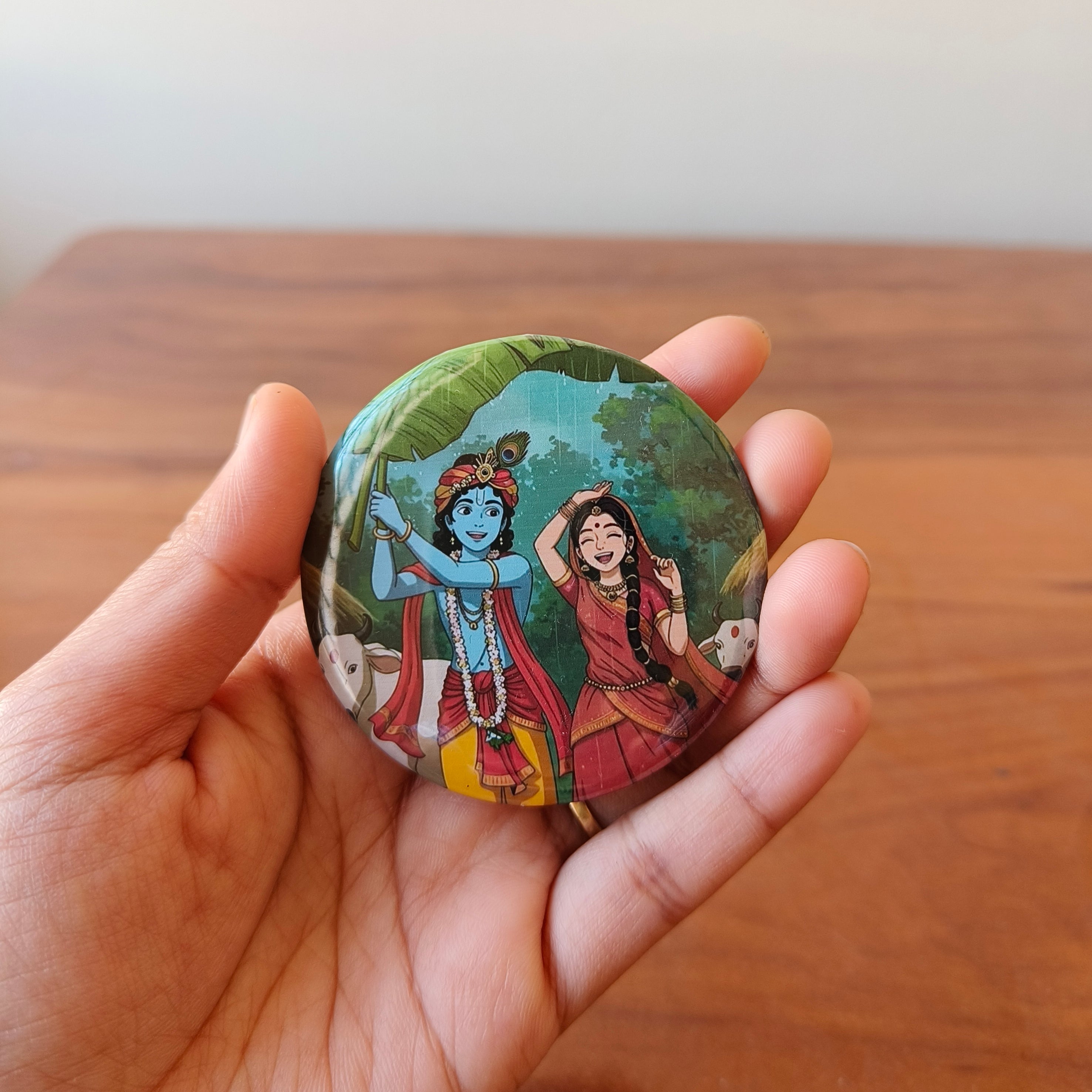 Custom Fridge Magnet – Round Metal Button