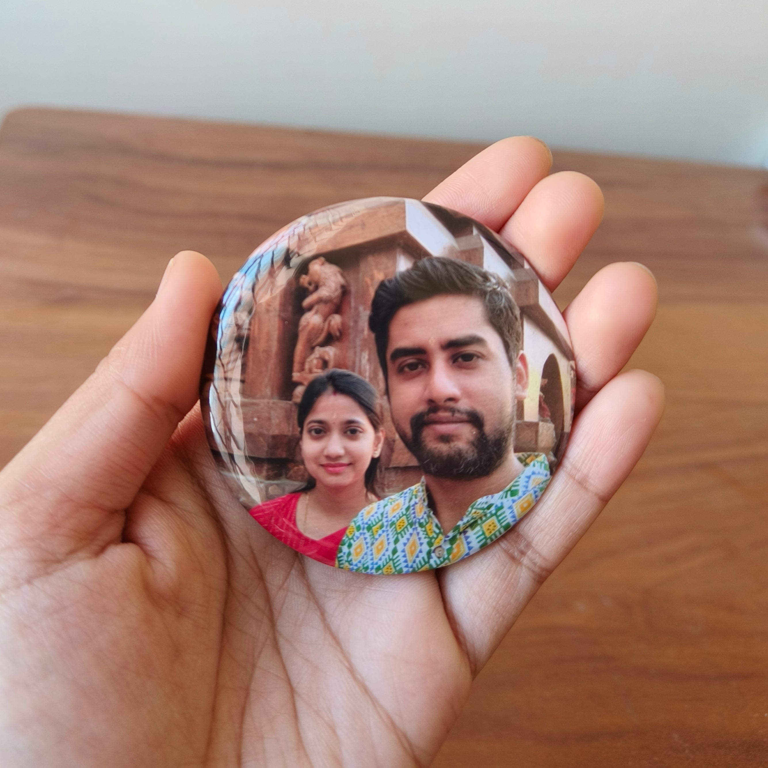 Custom Fridge Magnet – Round Metal Button