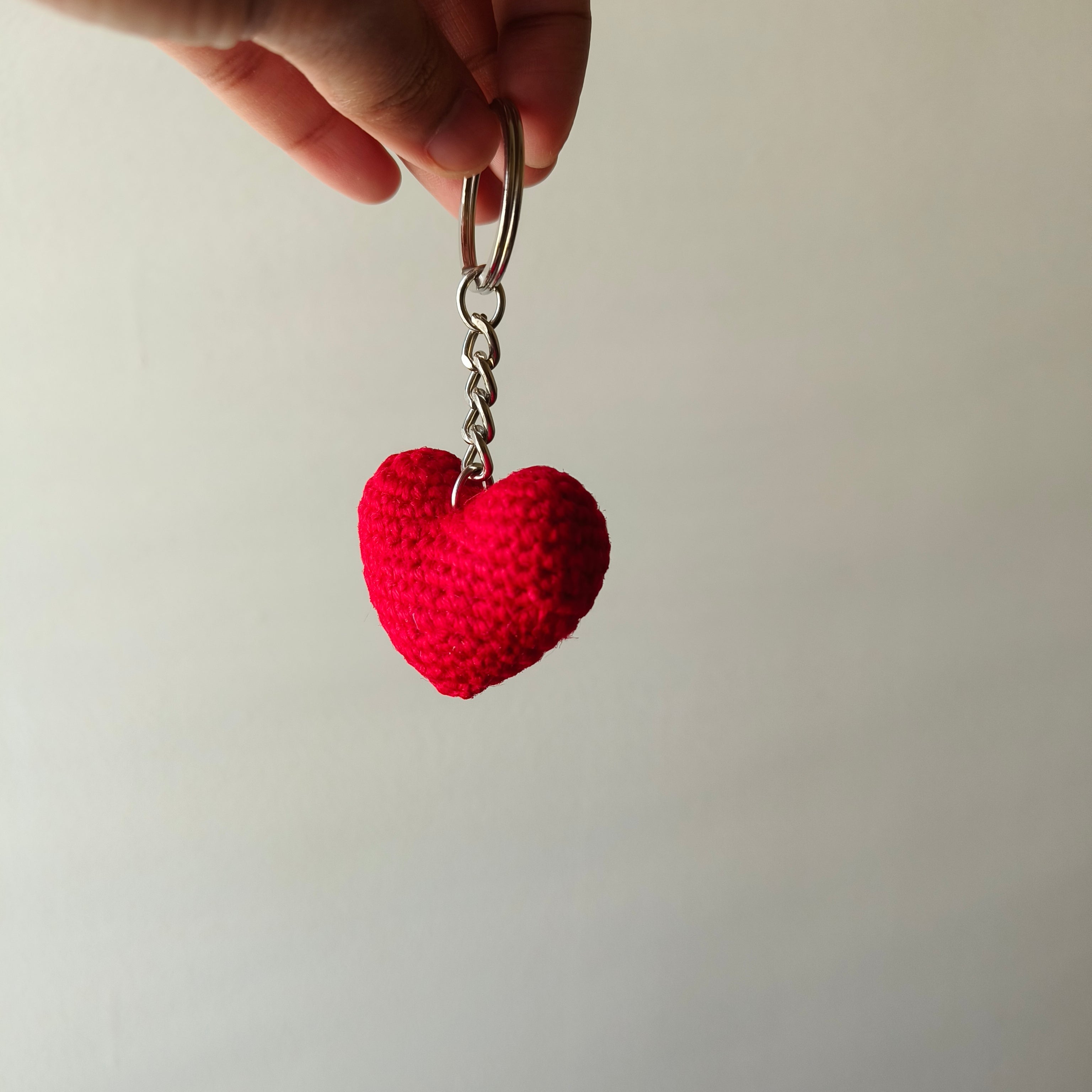 Crochet Heart keychain