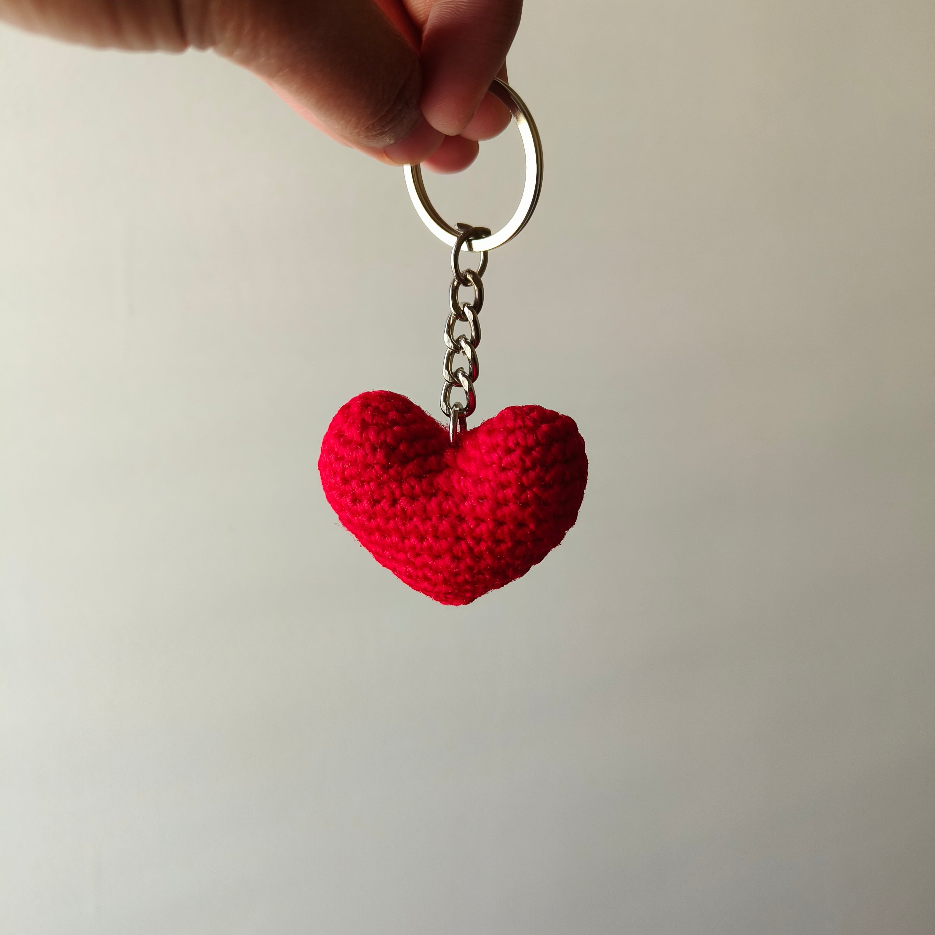 Crochet Heart keychain
