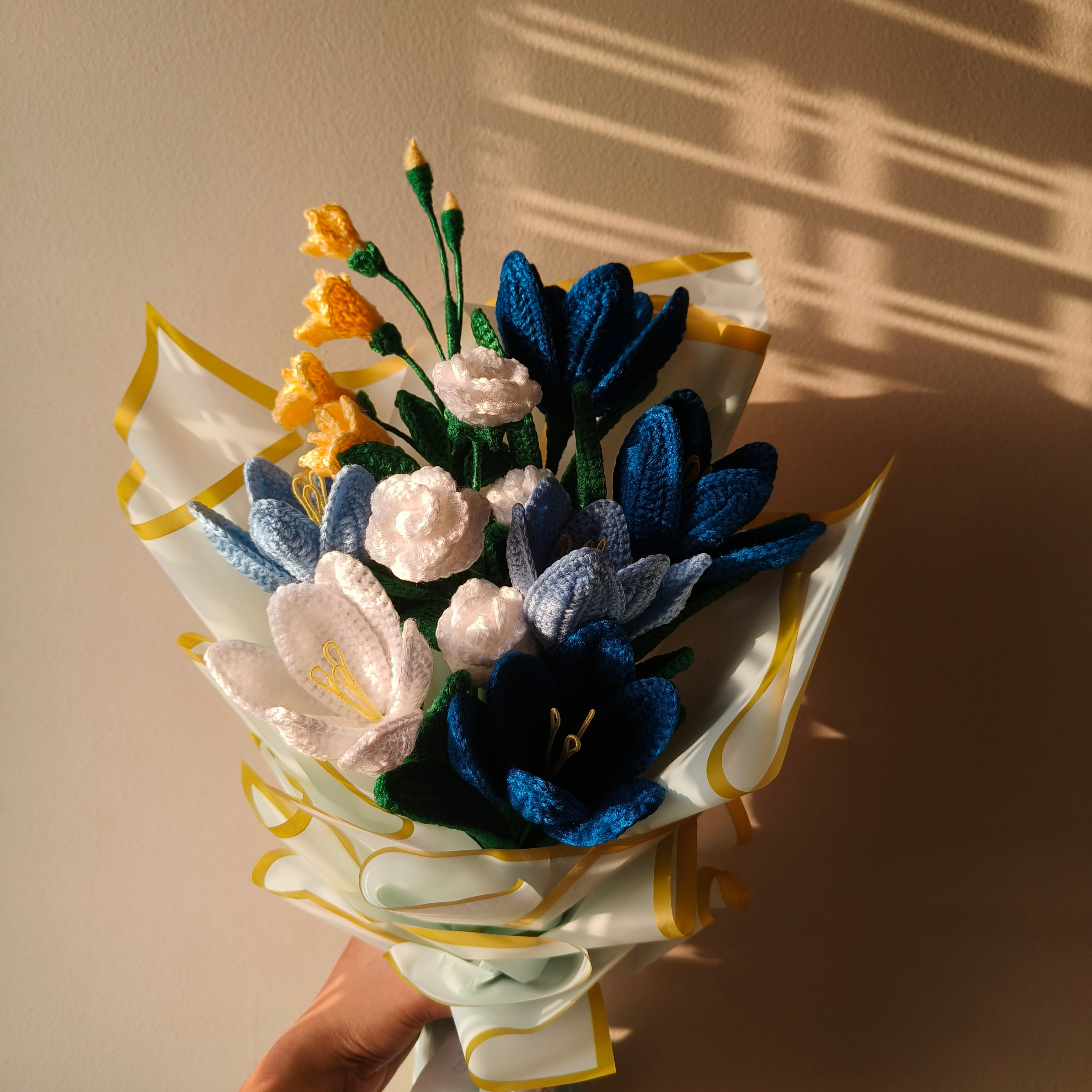 Handmade Crochet Flower Bouquet – Forever Knitted Flowers | Premium Yarn Floral Arrangement for Gifts & Home Décor