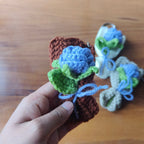 Crochet Mini Flower Bouquet Keychain