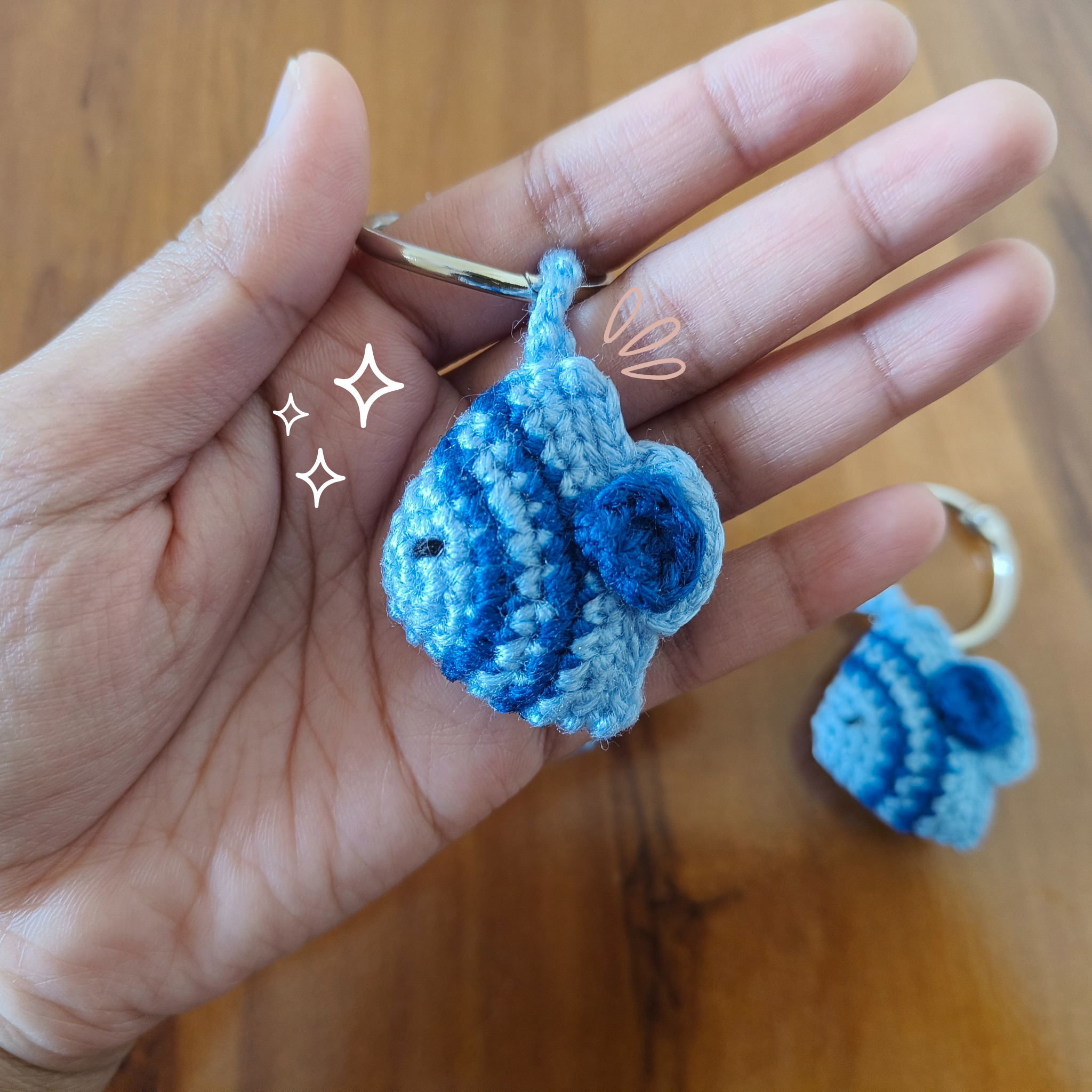 Crochet Fish Keychain