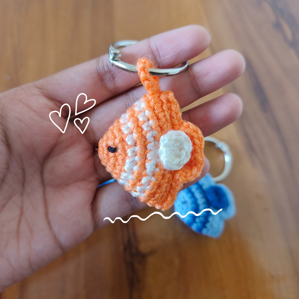 Crochet Fish Keychain
