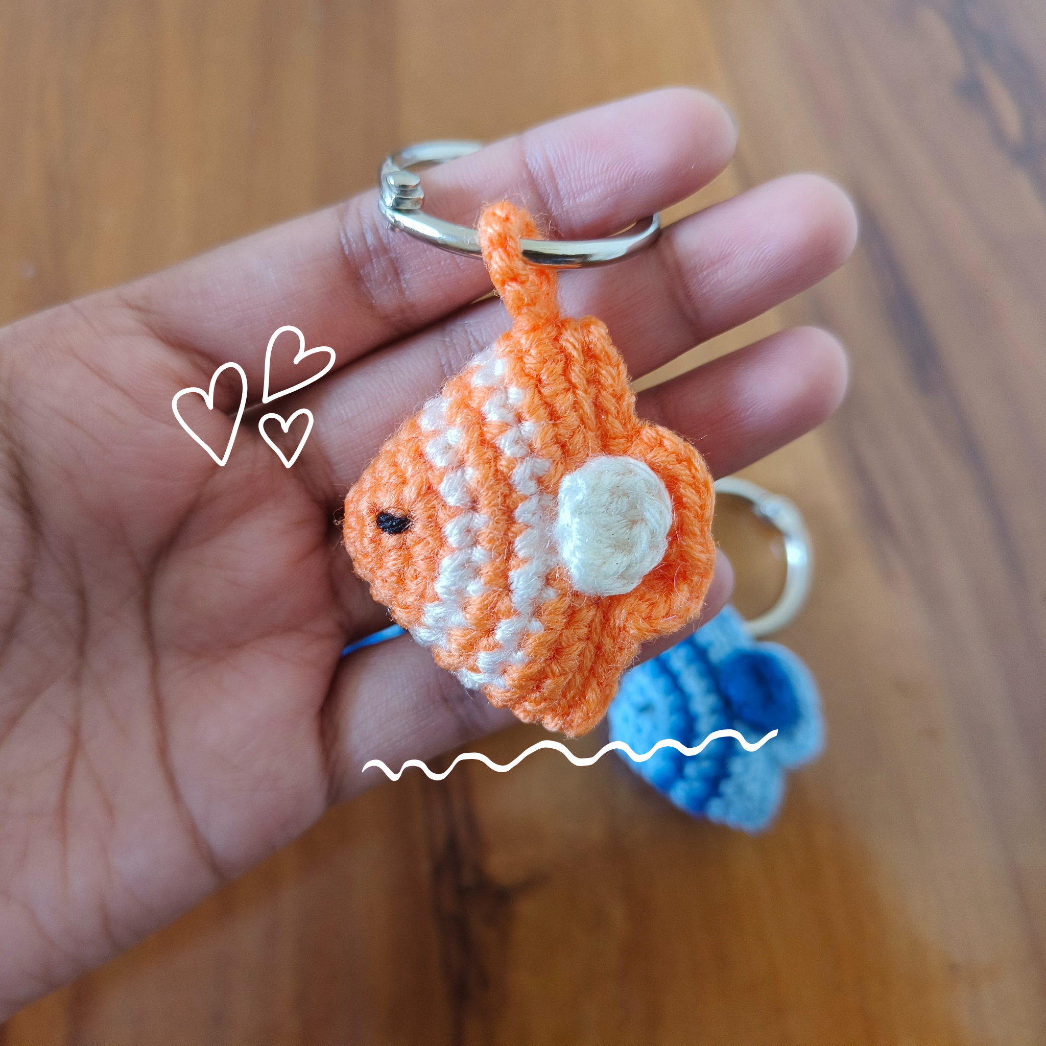 Crochet Fish Keychain