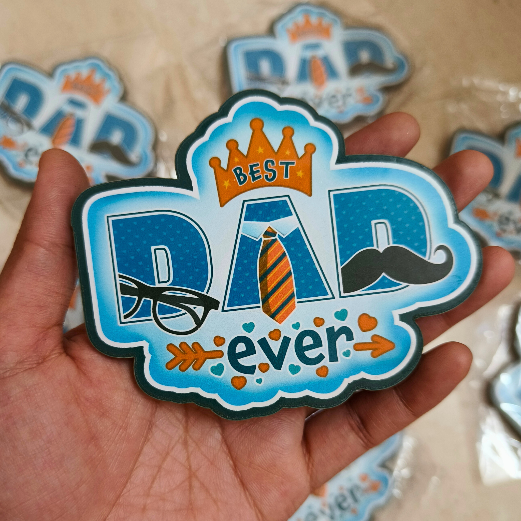 Best Dad Ever MDF Fridge Magnet