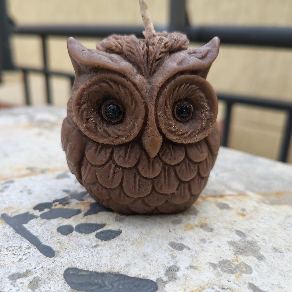 Wisdom Glow Owl Candle (Big)