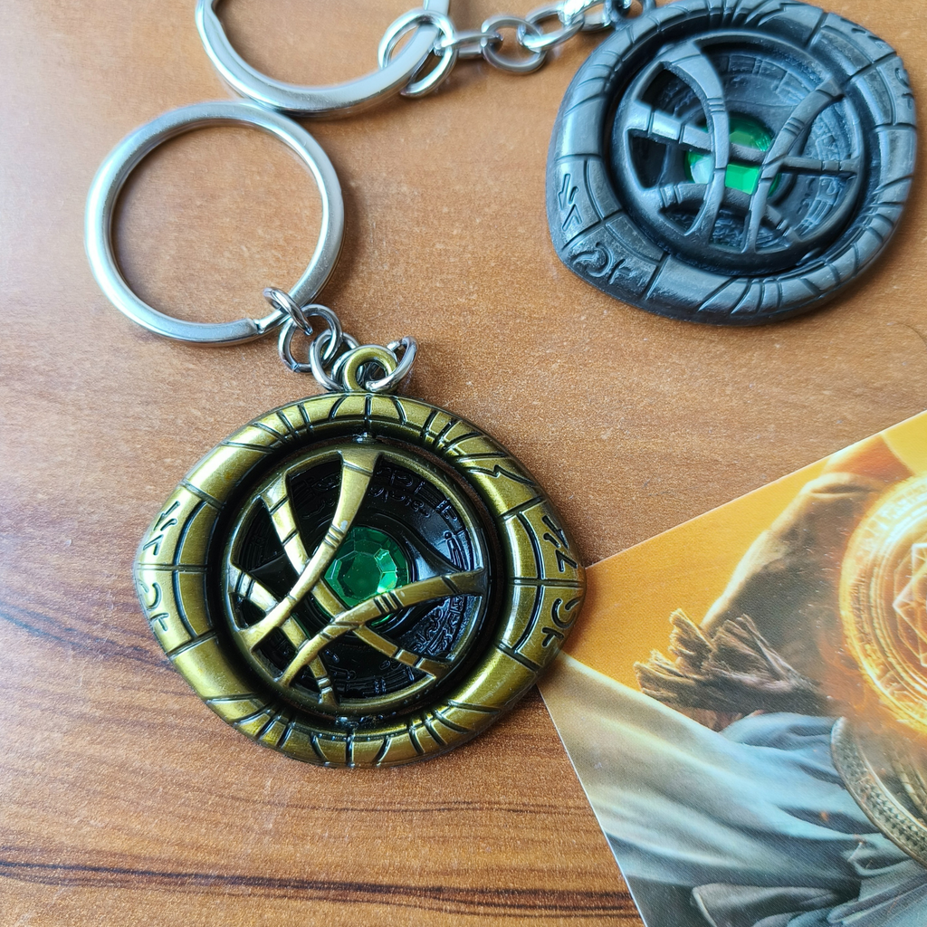 ⏳ Time Stone Metal Keychain – Mystic Amulet Edition