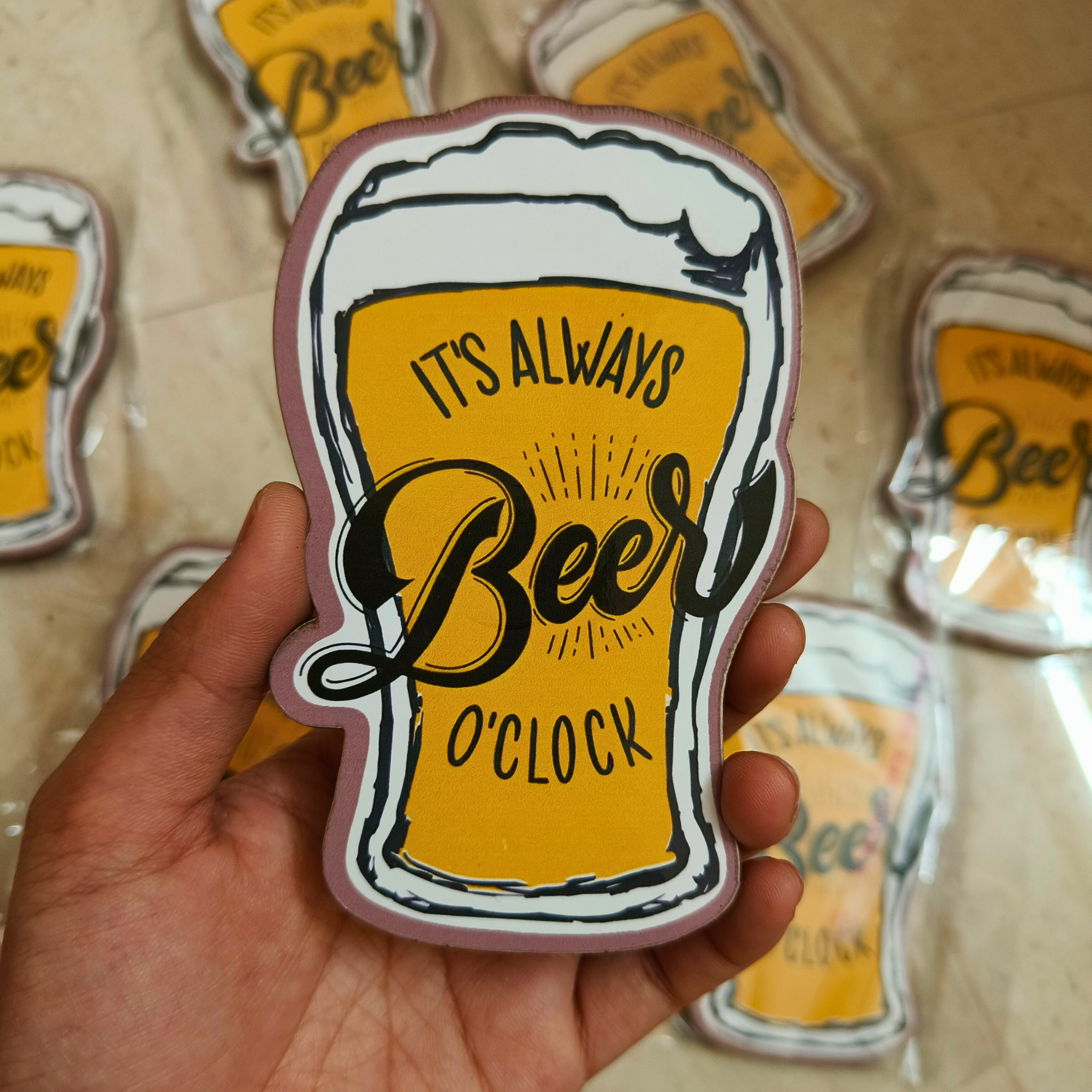 Beer O’Clock – Fun Fridge Magnet for Beer Lovers