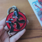 🔥 Deadpool Metal Keychain – Shocked Face Edition