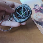⏳ Time Stone Metal Keychain – Mystic Amulet Edition
