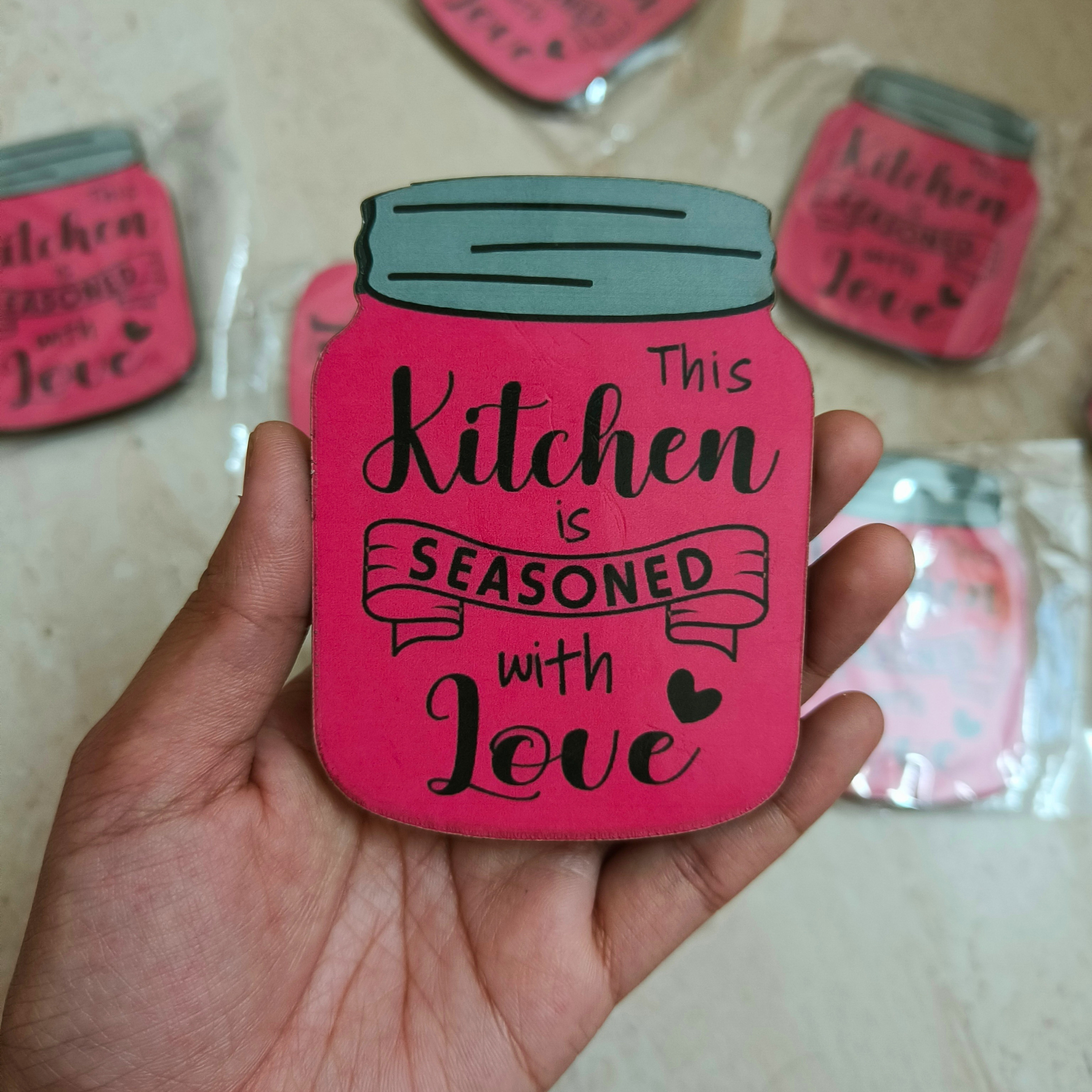This Kitchen Is Seasoned With Love – MDF Fridge Magnet